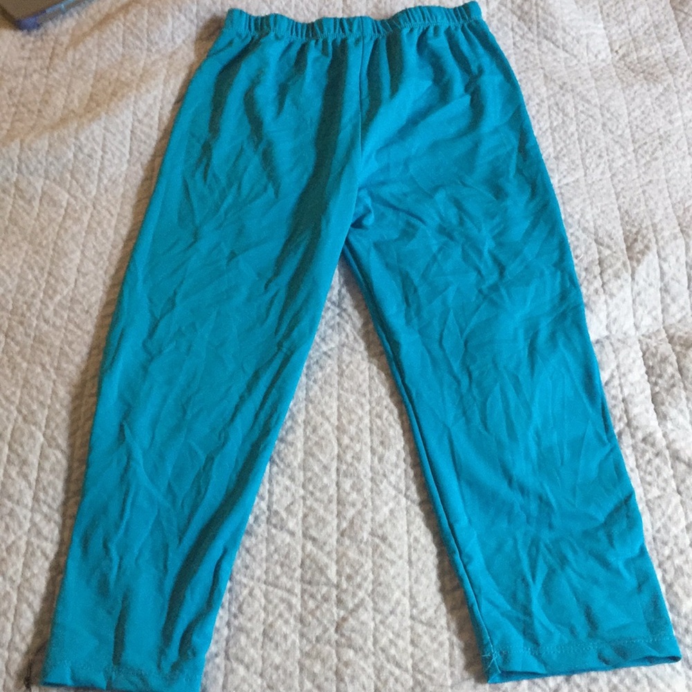 Vibrant Blue Polyester Leggings